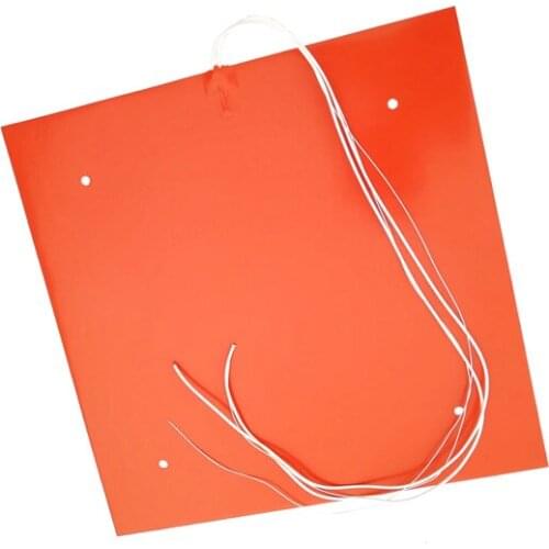 2000W 500*500*1.5mm 240V heat bed for CR-10S5 3d printer adhesive 1 side 100k thermistor 4*10mm holes on pad 1000mm lead wire