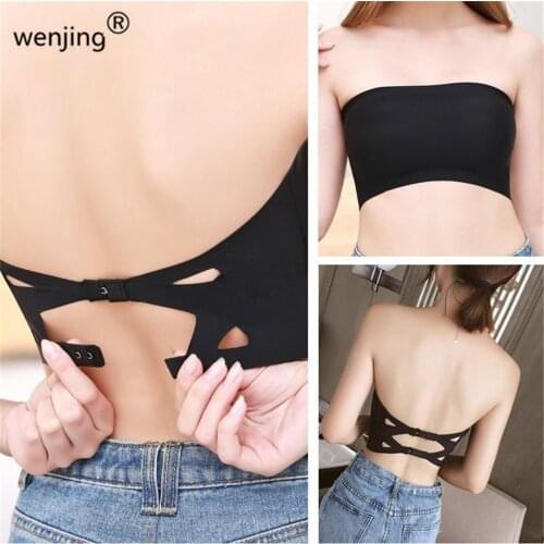 2020 WJTb01 Women Intimates Soft Push Up Strapless Padded Bra Bandeau Invisible Tube Top