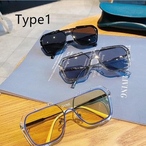 2021 Oversized Square Childrens Sunglasses Boys And Girls Fashion Catwalk Outdoor Eyewear Uv400 Personality Vintage Sun Glasses