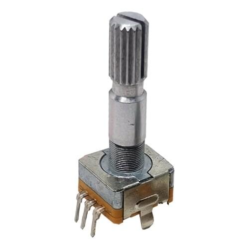 5PCS/Lot 16 Position 360 Degree Rotary Encoder EC11 Push Button 5Pin Handle Long 25mm Codificador rotativo no interruptor 5pin