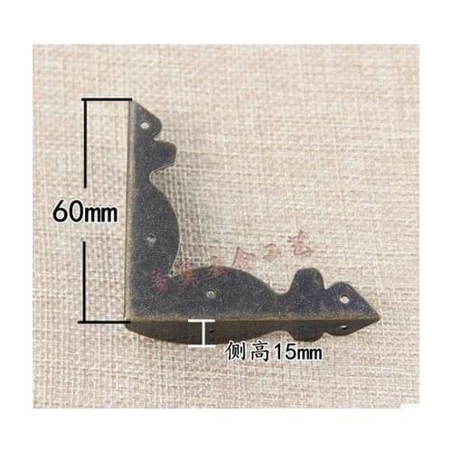 Furniture accessories Corner Brackets 60mm smooth strip decorative edge straight edge wooden box antique cornern
