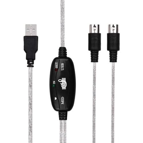 USB to MIDI Audio Cable for Digital MIDI Keyboard Musical Equipment