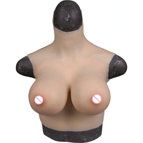 E Cup Silicone Fake Breast Form Top Quality Realistic Soft Boob Skin Crossdresser Transgender Queen Transvestite Mastectomy Bra