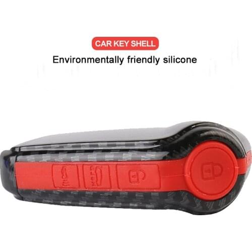 Carbon fiber ABS Car Smart Key Case Cover Key Holder Fob Case For Kia Stinger