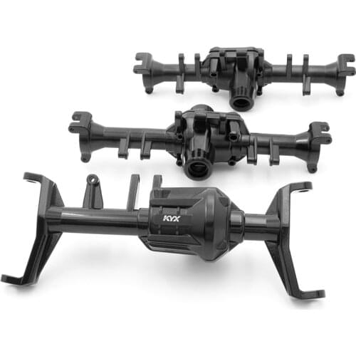 KYX Racing Front & Intermediate & Rear Axle Housing Axle Case with Differential Cover for 1/10 RC Crawler Car Traxxas TRX-6 TRX6