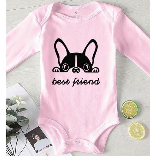 Print Dog Best Friend Cotton Clothes for Newborns Long Sleeve Winter Jumpsuit Kids Baby Girl Winter Clothes Newborn Boy Romper