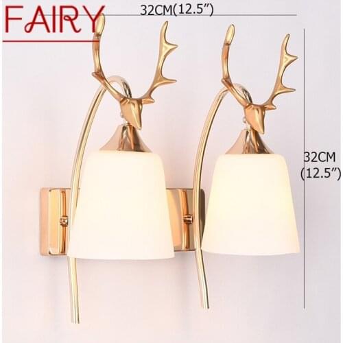 FAIRY Wall Lamps Contemporary Creative Deer head shape LED Sconces Lights Indoor For Home Balcony