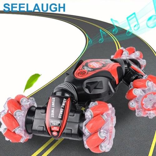 Sylhair Light Music 4WD RC CAR Radio Gesture Induction 2.4G Toy Light Music Drift Dancing Twist Stunt Remote Control Car for Kid