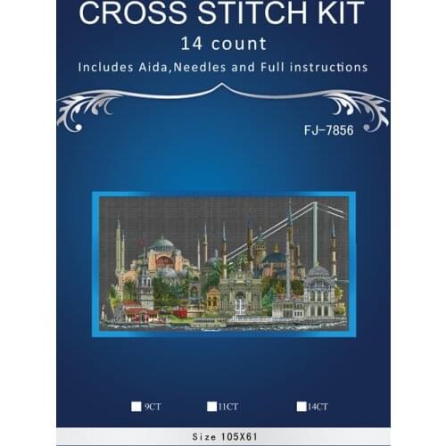 The city of Istanbul chinese Stitch,DIY 14CT similar DMC Cross Stitch,Sets For Embroidery Kits Counted Cross-Stitching