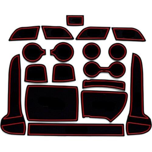 Anti-Slip Rubber Gate Slot Mat Cup Mats for KIA Sportage 2016 2017 2018 2019 QL 4th Gen MK4 KX5 Accessories Stickers Car Styling