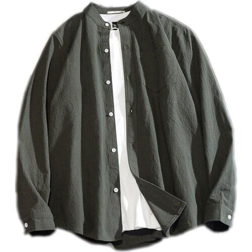 Casual 100% Cotton Men' Shirts Long Sleeves 2021 New Spring Autumn Shirt Soft Comfortable top OverSize 4XL