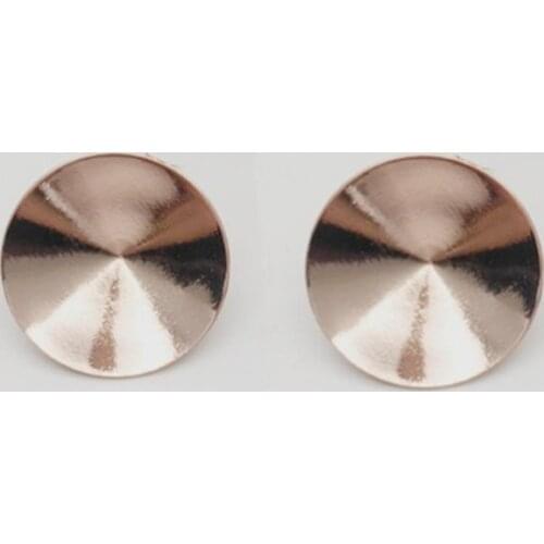 Ms.Betti Rivoli Stud Earrings Fitting 1122 8 10 12 14mm Copper Settings With 925 Needle Back For Jewelry DIY Making