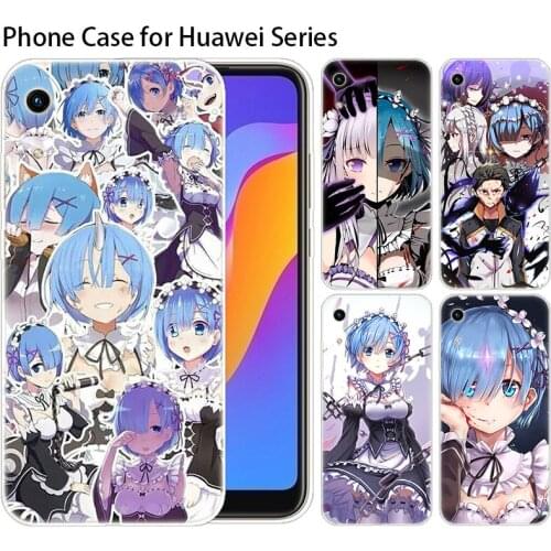 Silicone Case Anime ReZERO Ram Rem for Huawei NOVA 5 5i Mate 30 Lite Y9 Prime 2019 P Smart Z Plus 2019 Honor 8S 8A 9X 20 Pro