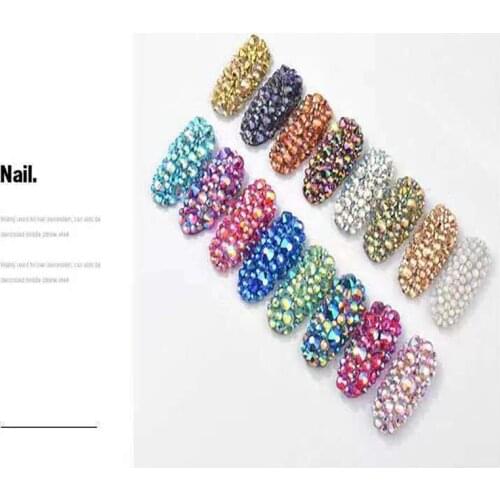 Swarovska SS4-SS16 Multi-size Glass Nail Rhinestones Nails Art Decorations Flatback Strass Nail Art Cristal Crystal for Nail