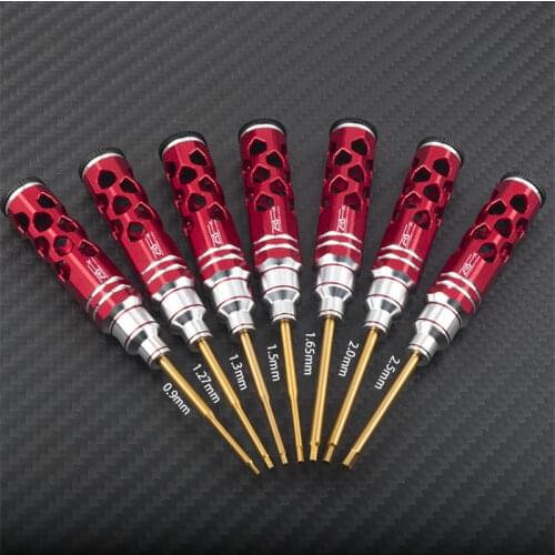 RJX HSS Titanium mini 0.9/1.27/1.3/1.5/1.65/2.0/2.5mm Hex Screwdriver Bit Repairing Tool For RC Models Car Boat Airplane