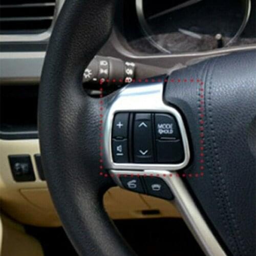 Interior Front Steering Wheel Button Cover Trim For Toyota Highlander 2015-2019