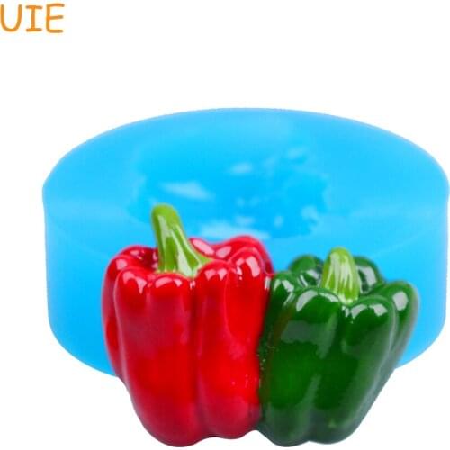 VYL014U Big Red Chili Pepper Silicone Mold Fondant Gumpaste Mini Resin Mold (Clay Resin Wax Epoxy Fondant)