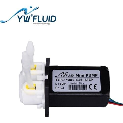 YWfluid 12v/24v high quality stepper motor mini peristaltic pump used for lab equipment
