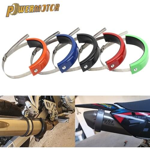Motorcycle Exhaust Pipe Drop Protection Ring Muffler Protection Rubber For 100-140mm Motorcycle Exhaust Stainless Steel Clamp