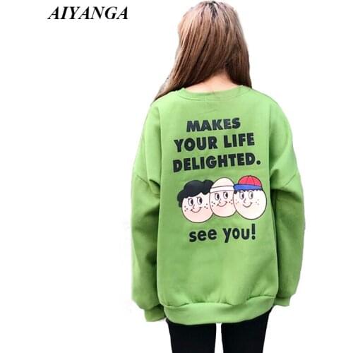 Women Casual Hoodies 2018 Autumn Winter Hoodies Female Thicken Fleece Sweatshirts and Pullovers Outerwear Loose Tops Ladies