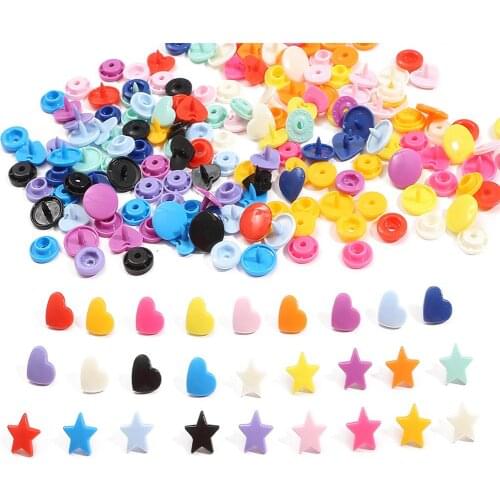 10/20 sets KAM Star Shank Button Heart Resin Snap Button Fastener Buttons for Baby ClothSewing Garment Accessories