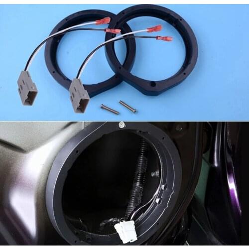 2PCS 6.5 Inch Car Horn Gasket Car Speaker Adapter With Wiring Harness For Honda Civic Accord CR-Z Insight 2006-2011