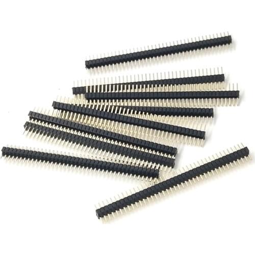 20pcs/LOT pin header male pitch 1.27mm 40 Pin Male Single Row Pin Header Strip 1x40P