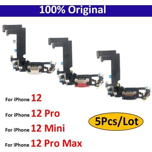5Pcs/Lot, Original USB Charger Charging Dock Port Connector Flex Cable For Iphone 12 Pro Max 12 mini