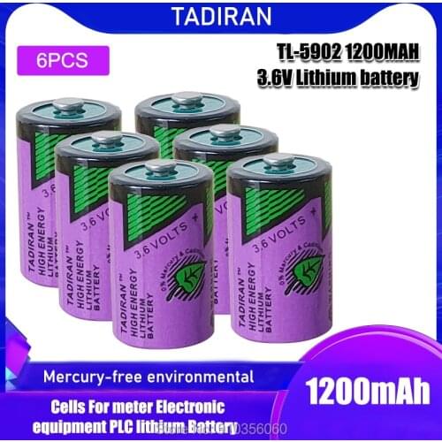 6pcs New original TADIRAN ER14250 14250 1/2AA 3.6V TL-5902 PLC industrial automation equipment CNC machine lithium battery