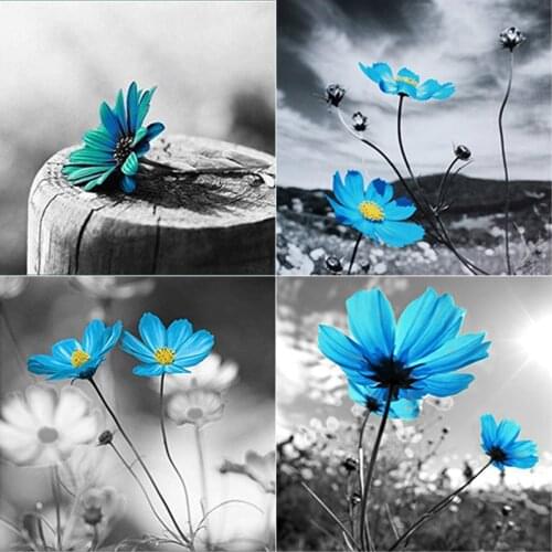 5D DIY Diamond Painting Full Square Round Drill Fresh Flowers Diamond Embroidery Scenery Cross Stitch Home Decor Manual Art Gift
