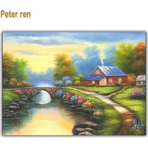 Peter ren Rural farm Diamond painting DIY Diamond Embroidery Landscape Full square diamond pattern Mosaic resin rhinestone icons
