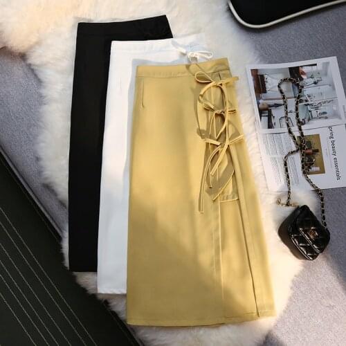 Irregular Sexy Slit Skirt Women Summer High Waisted Midi Skirt Female Fashion Elegant Women Straight Woman Skirts Faldas Largas