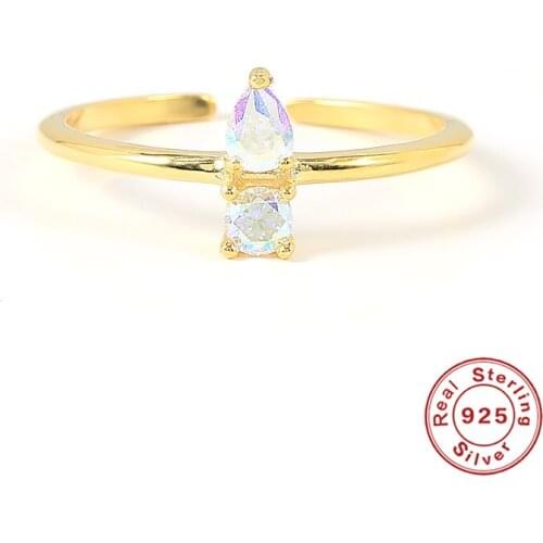 BOAKO 2021 Trend Purple Zircon Rings For Women Girls 925 Silver Ring Anillos Mujer Fine Jewelry Paired Rings Bulk Minimalist CZ