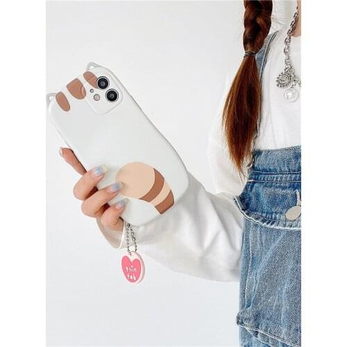 Luxury Soft Phone Case For iPhone 12 Pro Max 11 Pro Max X 7 8 Plus XR XS Max Cute Cat View Shell Printed Pattern Back Cover