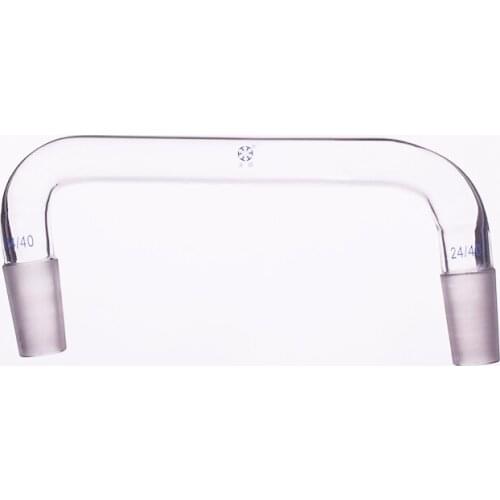 Distilling tube,75°-105° bent,Standard ground mouth 24/40,Distillation elbow,75-105 degree distillation head