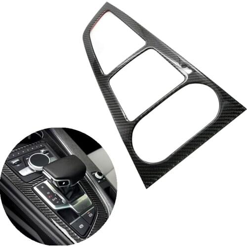 For Audi A4L A5 2017 2018 / For A4 B9 2016 2017 Carbon Fiber Car Center Console Gear Shift Panel Cover ONLY LHD