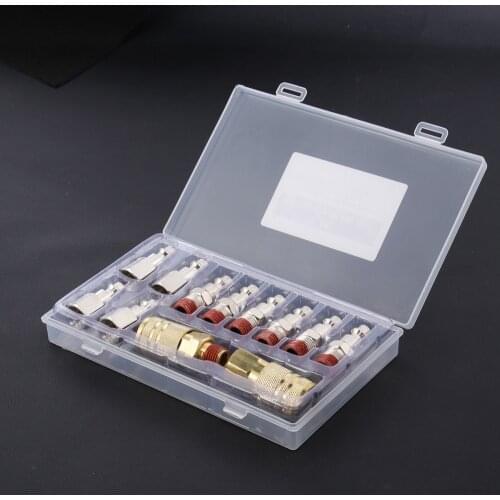 12 in 1 1/4 NPT Air Coupler Plug Set Pneumatic Tube Push In Male Female Quick Fitting Connectors for Air Hose Tube Compressor