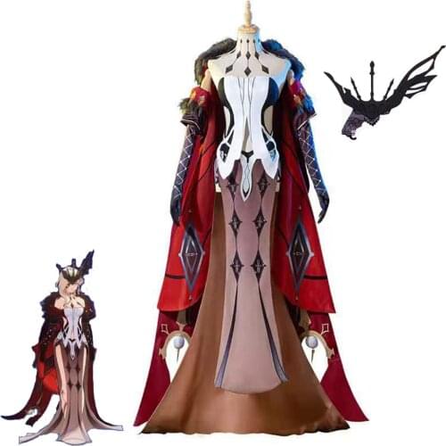 Genshin Impact La Signora Cosplay Costume Game Suit Anime Outfits Sexy Women Girl Dress Halloween Uniforms xs-xl Size