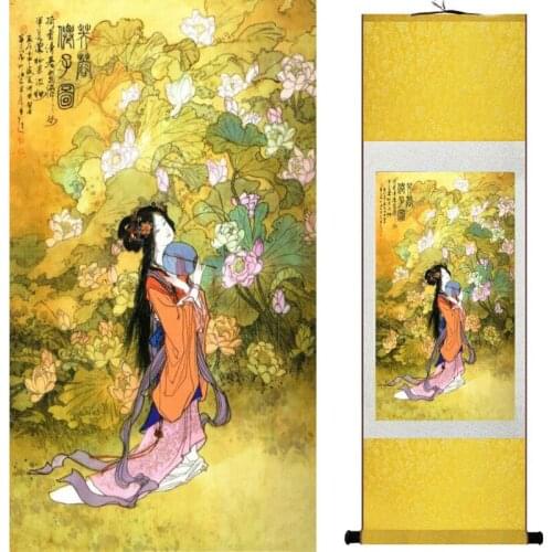 Pretty girl painting Chinese Art Painting Home Office Decoration Chinese painting art figure painting 2019072622