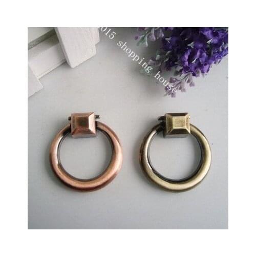 Furniture Handle & Knob European style wardrobe drawer handle / antique brass 40mm cabinet drawer handle single Zinc alloy