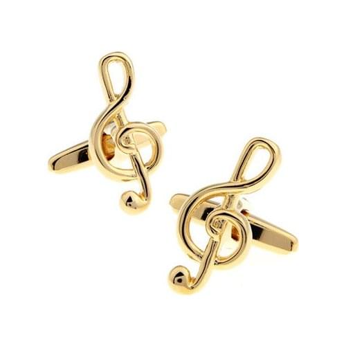 C-MAN Luxury shirt Golden Music cufflink for mens Brand cuff buttons cuff links High Quality abotoaduras Jewelry