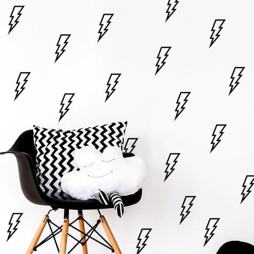3D Lightning Wall Stickers Self Adhesive Art Wallpaper Nursery Room Decor For Kids Childrens Room House Decoration