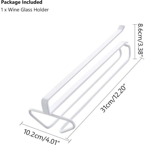 New Useful Stainless Steel Wine Rack Wine Glass Rack for Holder Glasses Storage Bar Kitchen 6-9 Cups Hanging Bar Hanger Shelf