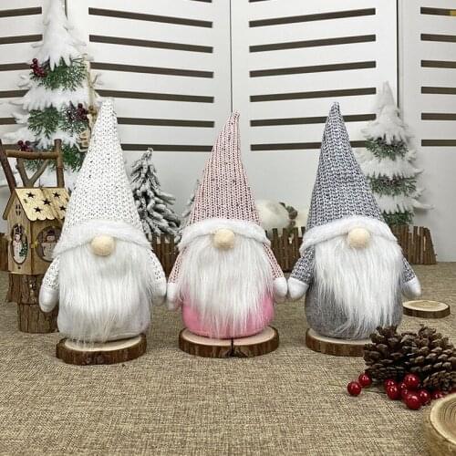 New Nordic Style Christmas No Legs Faceless Gnome Santa Tulip Rudolph Doll Decoration For Home Gifts Ornaments Party Supplies