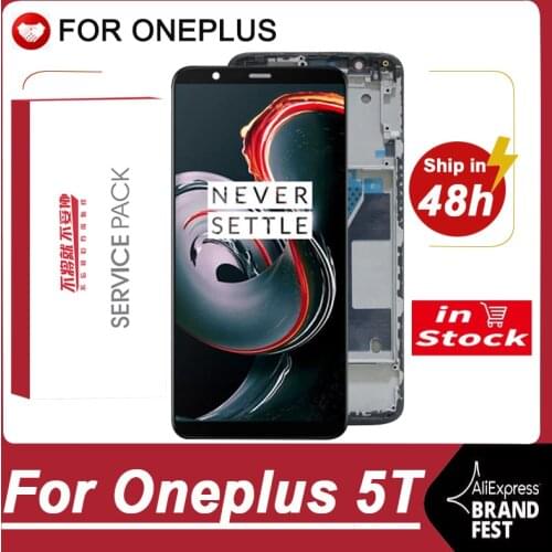 OLED / 100% Original 6.01" Display Replacement For OnePlus 5T A5010 AMOLED LCD Display Touch Screen Digitizer Assembly For 1+ 5T