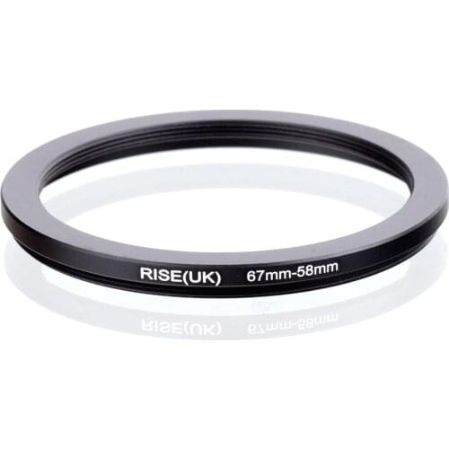 RISE(UK) 67mm-58mm 67-58mm 67 to 58 Step down Ring Filter Adapter black