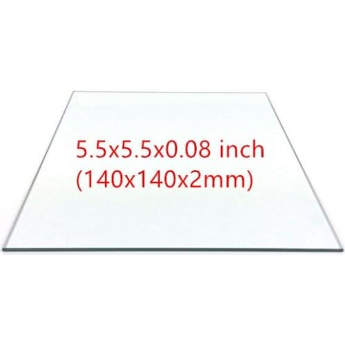UP taier Afinia BOROSILICATE GLASS PLATFORM for DIY 3D printer 3 pack FOR AFINIA AND UP 3D PRINTERS 5.5x5.5x0.08" (140 x 140mm)