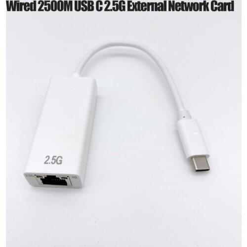 Wired 2500Mbps Type C Ethernet Adapter 2.5 Gigabit USB C to Lan RJ45 External Network Card for MacBook iPad Pro USB-C Ethernet