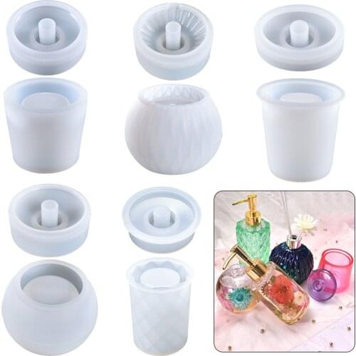 DIY Crystal Silicone Mold Emulsion Aromatic Bottle Sets With Lips Perfume Bottle Resin Mold Home Room Decoration Ornaments Craft