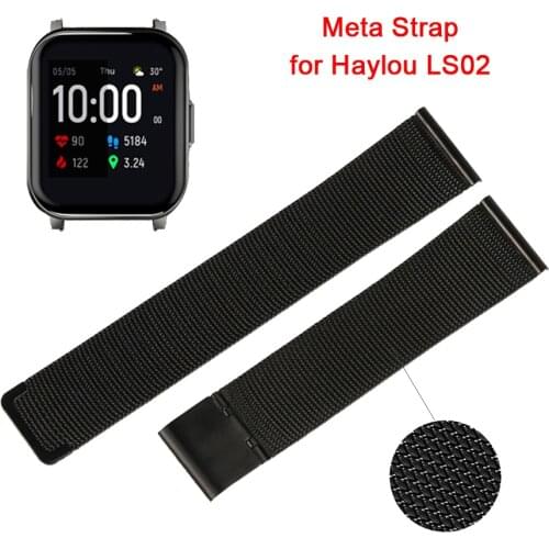Metal Watchband Strap for Xiaomi Haylou LS02 Smart Watch Replacement Band Bracelet for Amazfit Bip S/GTS 2 Wristband Correa
